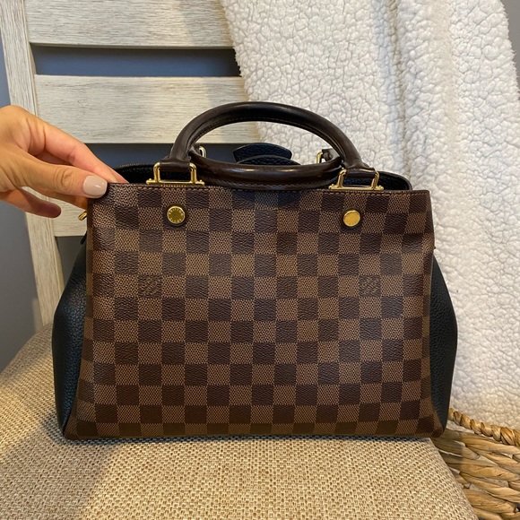 Louis Vuitton | Bags | Damier Ebene Cuir Taurillon Brittany Bordeaux |  Poshmark